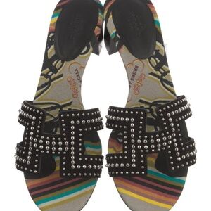 Hermes Oasis Limited Edition Suede Studded Sandals size 6